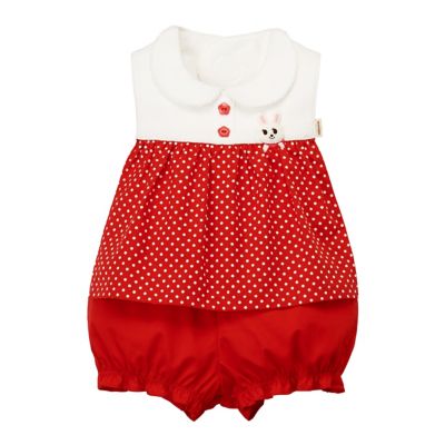 ＜三越伊勢丹/公式＞ MIKI HOUSE(Baby & Kids)/ミキハウス うさこ スタイ・ブルマセット アカ よだれかけ【三越伊勢丹/公式】