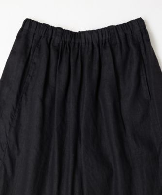 アレッサパンツ　麻素材のボックスタックワイドパンツ　１４００５５１ー１０