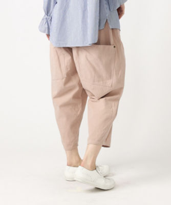 ＜BASCO (Women/大きいサイズ)＞マオパンツ・２　コットンとヘンプ素材のペールピンクカラー