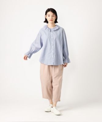 マオパンツ・２　コットンとヘンプ素材のペールピンクカラー