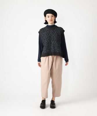 マオパンツ・２　コットンとヘンプ素材のペールピンクカラー
