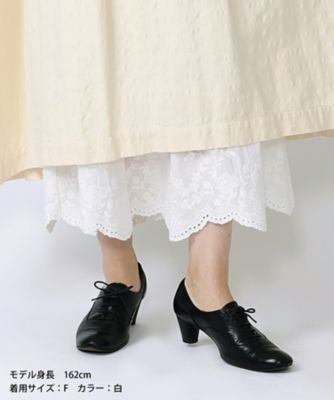 BASCO (Women/大きいサイズ)/バスコ ペチパル・U 花刺繍レースのレイヤードぺチパンツ 1405051ー10