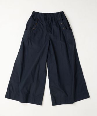 【送料無料】BASCO (Women/大きいサイズ)/バスコ カロルパンツ ボタンがアクセントのワイドパンツ 1405651ー4 ネイビー パンツ・ズボン【三越伊勢丹/公式】