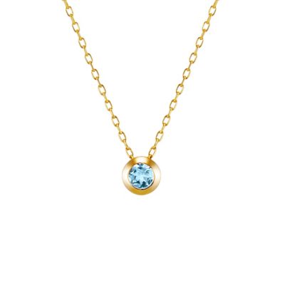 ＜EAU DOUCE ４℃(Women)＞３月誕生石　Ｋ１０イエローゴールド　ネックレス