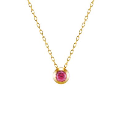 EAU DOUCE ４℃(Women)/オデュース　ヨンドシー ７月誕生石　Ｋ１０イエローゴールド　ネックレス