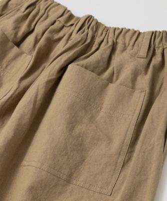 カリンパンツ　綿麻素材のクロップト丈パンツ　１４１３９５２ー１０