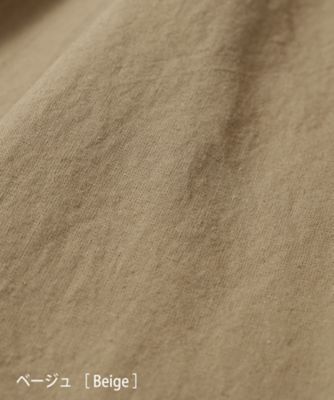 カリンパンツ　綿麻素材のクロップト丈パンツ　１４１３９５２ー１０