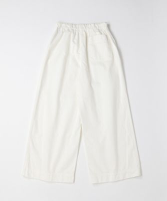 ベルパンツ・D 10オンスホワイトデニムのワイドパンツ