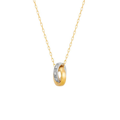 ＜EAU DOUCE ４℃ (Women)＞Ｋ１０イエローゴールド／Ｋ１０ホワイトゴールド　ネックレス