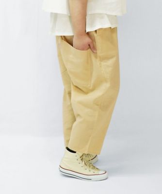 ＜BASCO (Women/大きいサイズ)＞マオパンツ・２８ー４　綿麻素材のビッグポケットパンツ　プラスサイズ　１４１７０６１ー１０