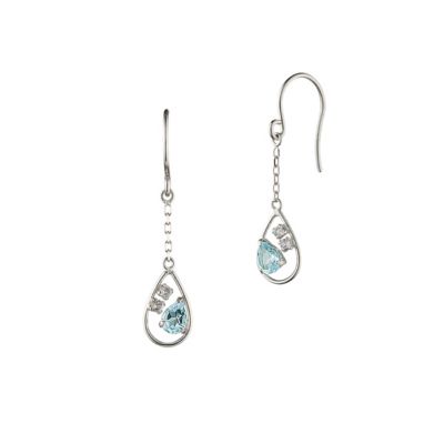 ＜EAU DOUCE ４℃(Women)＞Ｋ１０ホワイトゴールド　ピアス