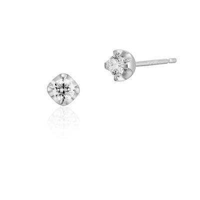 ＜EAU DOUCE ４℃(Women)＞Ｋ１８ホワイトゴールド　ピアス