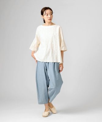 マオパンツ２０　インディゴオックス素材のビッグポケットパンツ　１４１９０５２ー３