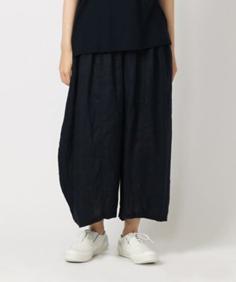 ＜BASCO (Women/大きいサイズ)＞ラッカーパンツ麻・Ｂ　リネンのコクーンシルエットパンツ