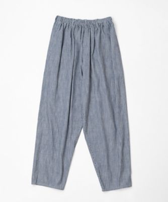 マオパンツロング・30 インディゴツイルセルビッチ素材のストライプ