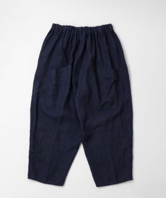 マオパンツ麻・21ー4 リネン素材のビッグポケットパンツ プラス