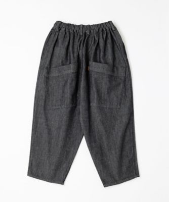 未使用　BASCO バスコ　リネン　マオパンツ マオパンツ・24 ツイルチェック切り替えの後ろビッグポケット