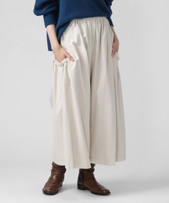 ＜BASCO (Women/大きいサイズ)＞オトパンツ　ストレッチ素材のギャザーワイドパンツ　１４２２４５３ー３