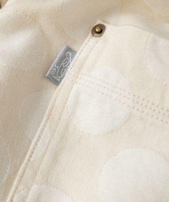 マオパンツ柄・R ホワイトドット柄ジャカードデニムのビッグポケット