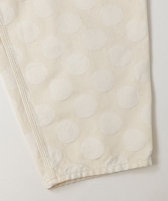 マオパンツ柄・R ホワイトドット柄ジャカードデニムのビッグポケット