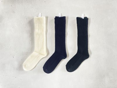 ＜R & D.M.Co-/OLDMAN’S TAILOR (Women)＞ＭＯＳＳ　ＳＴＩＴＣＨ　ＳＯＣＫＳ