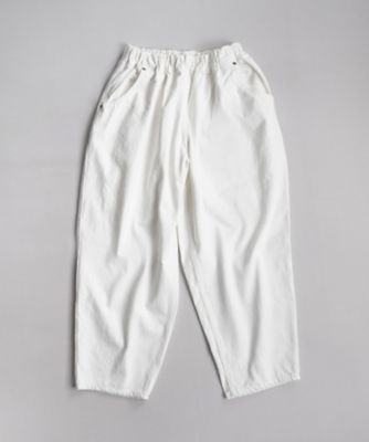マオパンツ・ホワイト 人気のホワイトデニムバックポケットパンツ
