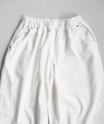マオパンツ・ホワイト 人気のホワイトデニムバックポケットパンツ