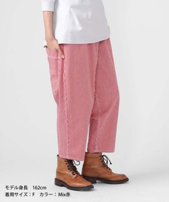 マオパンツ赤ヒッコリー 後ろビッグポケットパンツ 1451461ー4