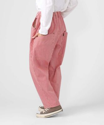 マオパンツロング 赤ヒッコリー 後ろビッグポケットパンツ