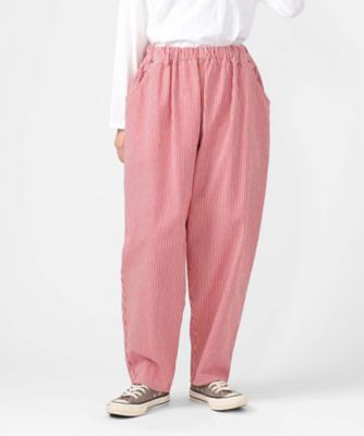 マオパンツロング 赤ヒッコリー 後ろビッグポケットパンツ