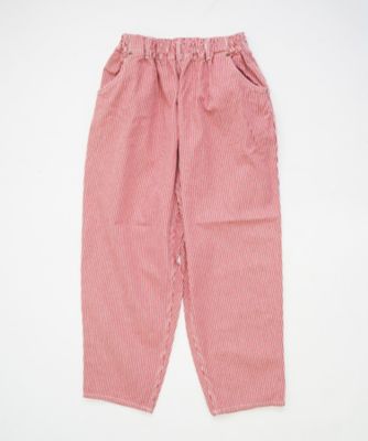 マオパンツロング 赤ヒッコリー 後ろビッグポケットパンツ