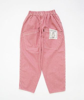 マオパンツロング 赤ヒッコリー 後ろビッグポケットパンツ