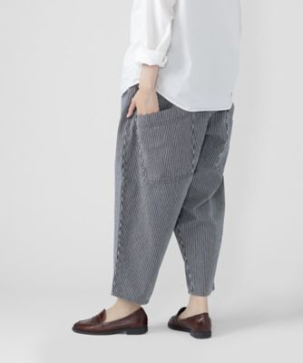 マオパンツヒッコリー 後ろビッグポケットパンツ ヒッコリーストライプ