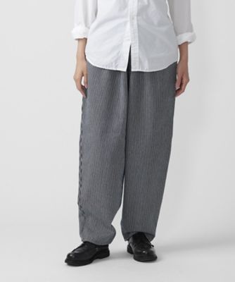 マオパンツロングヒッコリー ロング丈の後ろビッグポケットパンツ