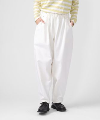 マオパンツロングホワイト ロング丈／ホワイトデニムバックポケット