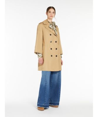 ＜Weekend Max Mara (Women) ＞テクニカル　コットン　ギャバジン　トレンチ　コート　１５０２１０３５１