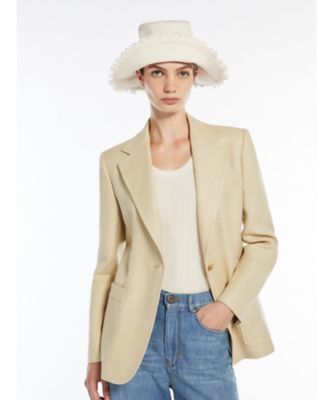 ＜Weekend Max Mara (Women) ＞コットンリネンシングルブレストブレザー　１５０４１０３５２