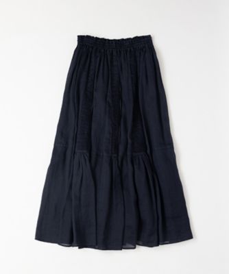 リオスカート ピンタック×ギャザーの麻ボイルスカート | ファッション  