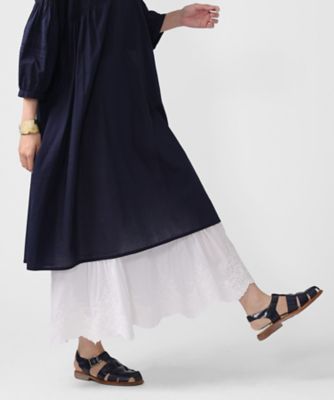 ＜BASCO (Women/大きいサイズ)＞ペチスカートＢ　カットワーク刺繍レースのインナースカート　１５０９１６１ー１０