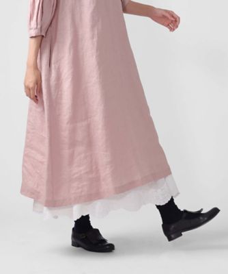 ペチスカートB カットワーク刺繍レースのインナースカート