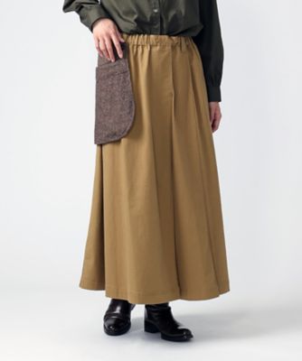 ＜BASCO (Women/大きいサイズ)＞メリザスカート　ビッグポケットつきのタックフレアスカート　１５２０８５３ー４