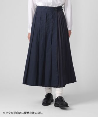 カホリンスカート 異素材切替プリーツスカート 1525063ー10
