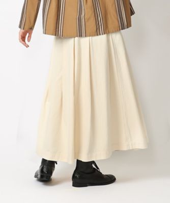 カッサスカート・18 綾地コットンのタックスカート 1531143  