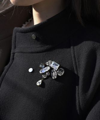 あこや真珠 極上本真珠 虹色ブローチ マルチカラー 音楽会 卒業入学式 月の竪琴 井上真珠店 / あこや真珠 デザインブローチ（トルコ石付き）6pcs