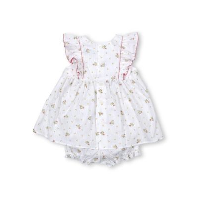 コットン　小花　花柄　プリント　ブルマ　付き　ワンピース