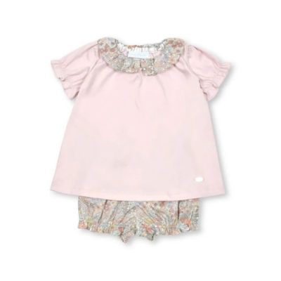 ＜Tartine et Chocolat (Baby&Kids) ＞スムースＴシャツ×リバティＭａｒｇａｒｅｔ　Ａｎｎｉｅ　ブルマ