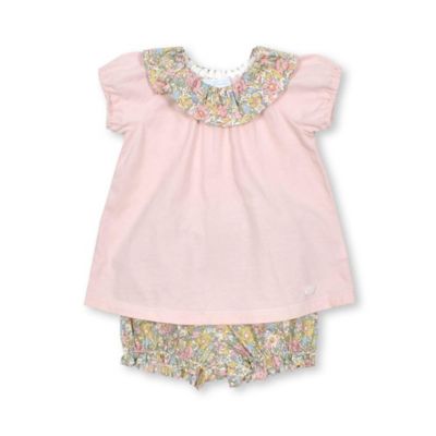 ＜Tartine et Chocolat (Baby&Kids) ＞ソフト天竺＋リバティ柄　ブルマ付きチュニック