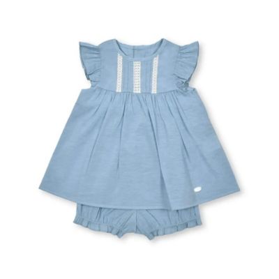 ＜Tartine et Chocolat (Baby&Kids) ＞ブライトクロスレース　ワンピース＆ブルマセット