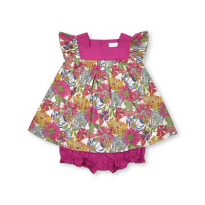 ＜Tartine et Chocolat (Baby&Kids) ＞リバティ（ＡｎｇｅｌｉｃａＧａｒｌａ）タナローンブルマ付きワンピースベビー