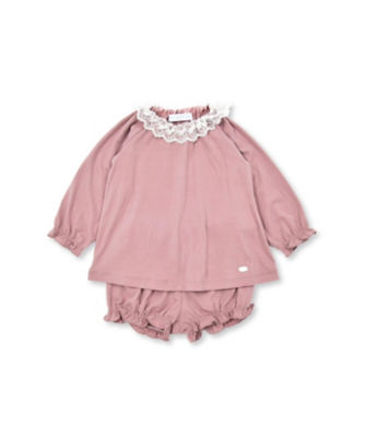 ＜Tartine et Chocolat (Baby&Kids) ＞レース襟ラグウォームプレミアブルマ付チュニック　１７０２－６７０４７